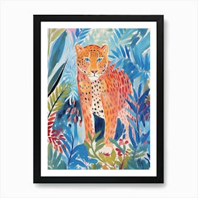 Jaguar Watercolor Painting Art Print