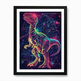 Futuristic Dinosaur Constellation Art Print