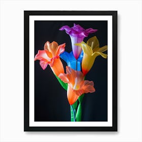 Bright Inflatable Flowers Gladiolus 1 Art Print