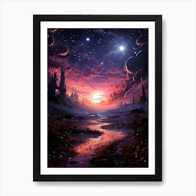 Space Landscape 1 Art Print