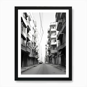 Beirut, Lebanon, Black And White Photography 4 Art Print