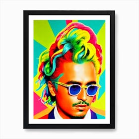 Lil Pump Colourful Pop Art Art Print