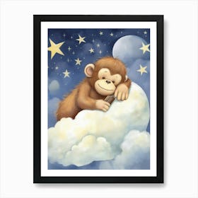 Sleeping Baby Orangutan Art Print