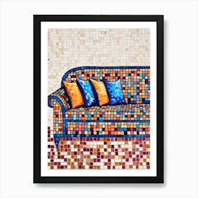 Mosaic Couch Art Print