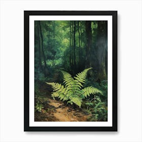 Walking Fern Painting 4 Art Print