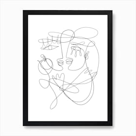 One Line Lovers Art Print