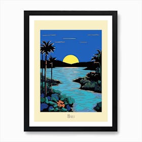 Poster Of Minimal Design Style Of Bali, Indonesia 3 Art Print