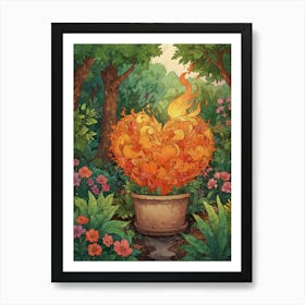 Heart Of Fire 74 Art Print