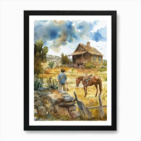 Storybook Illustration The Domain Austin Texas 2 Art Print