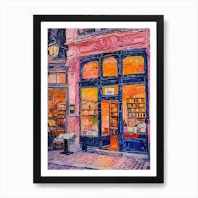 Brussels Book Nook Bookshop 3 Art Print