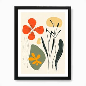 Abstract Flowers 26 Art Print