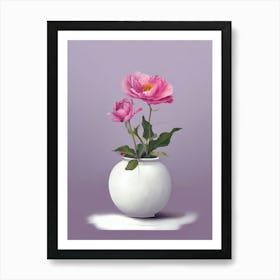 Peonies In A Vase 1 Art Print