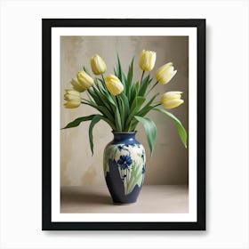 Green Tulips Hallway Art Print (1) Art Print