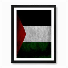 Palestine Flag Texture Art Print