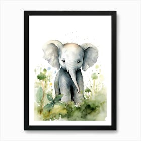 Elephant Painting Painting Watercolour 1 Art Print