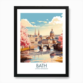 Bath Travel Print United Kingdom Gift Art Print