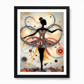 Ephemeral Spiral: The Dance of Time and Space Art Print