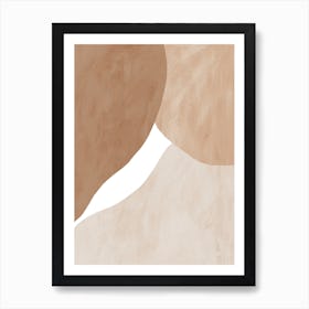 Beige Abstract Boho Painting Art Print