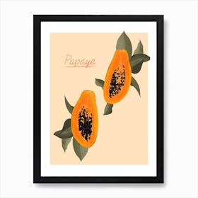 Papaye Art Print