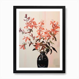 Bouquet Of Autumn Sage Flowers, Fall Florals Painting 1 Art Print