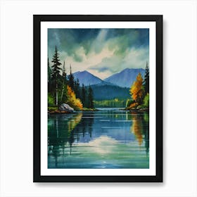 Lake In The Mountains 1 Art Print