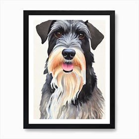 Standard Schnauzer Watercolour Dog Art Print