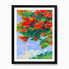 Incense Cedar tree Abstract Block Colour Art Print