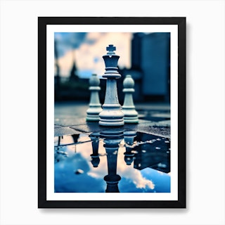 Chess Piece Boxer Boxing Gloves King Art Print by FY83