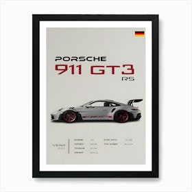 2022 Porsche 911 Gt3 Rs Car Art Print