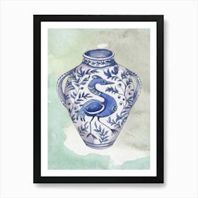 Watercolor Chinoiserie Art Print