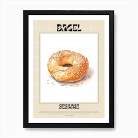 Sesame Bagel 5 Art Print