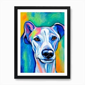 Greyhound 2 Fauvist Style Dog Art Print