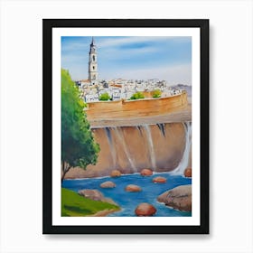 Waterfall In A City Art Print