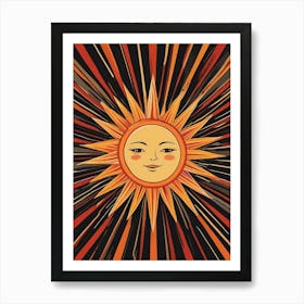 Retro Sunburst Art Print (5) Art Print