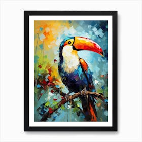 Colourful Watercolour Toucan 1 Art Print
