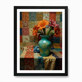 Flowers In A Vase 32 Art Print