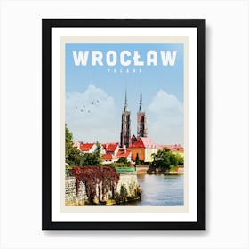 Wroclaw Poland Travel Poster Art Print