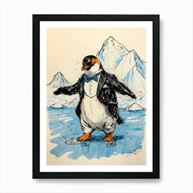 Penguin In Tuxedo 1 Art Print