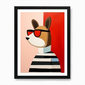 Little Squirrel 3 Wearing Sunglasses Art Print