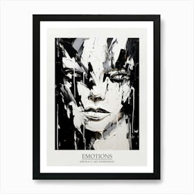 Emotions Abstract Black And White 4 Poster Art Print