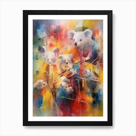 Koalas Abstract Expressionism 4 Art Print