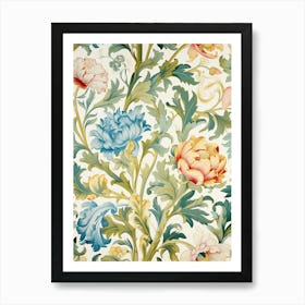 Floral Wallpaper 394 Art Print