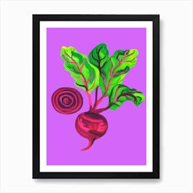 Beetroot Swirl Purple Art Print