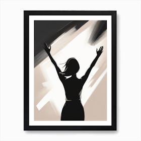 Woman in Monochrome Art Print