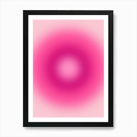Bubble Gum Pink Gradient Art Print
