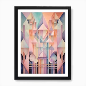 Abstract Geometric Music Illustration 9 Art Print