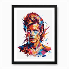 David Bowie 02 Portrait Music WPAP Pop Art Art Print