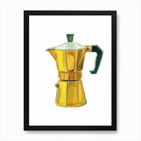 Gold Coffee Maker Art Print