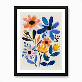 Painted Florals Cineraria 1 Art Print