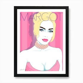 Margot Robbie - Retro 80s Style Art Print